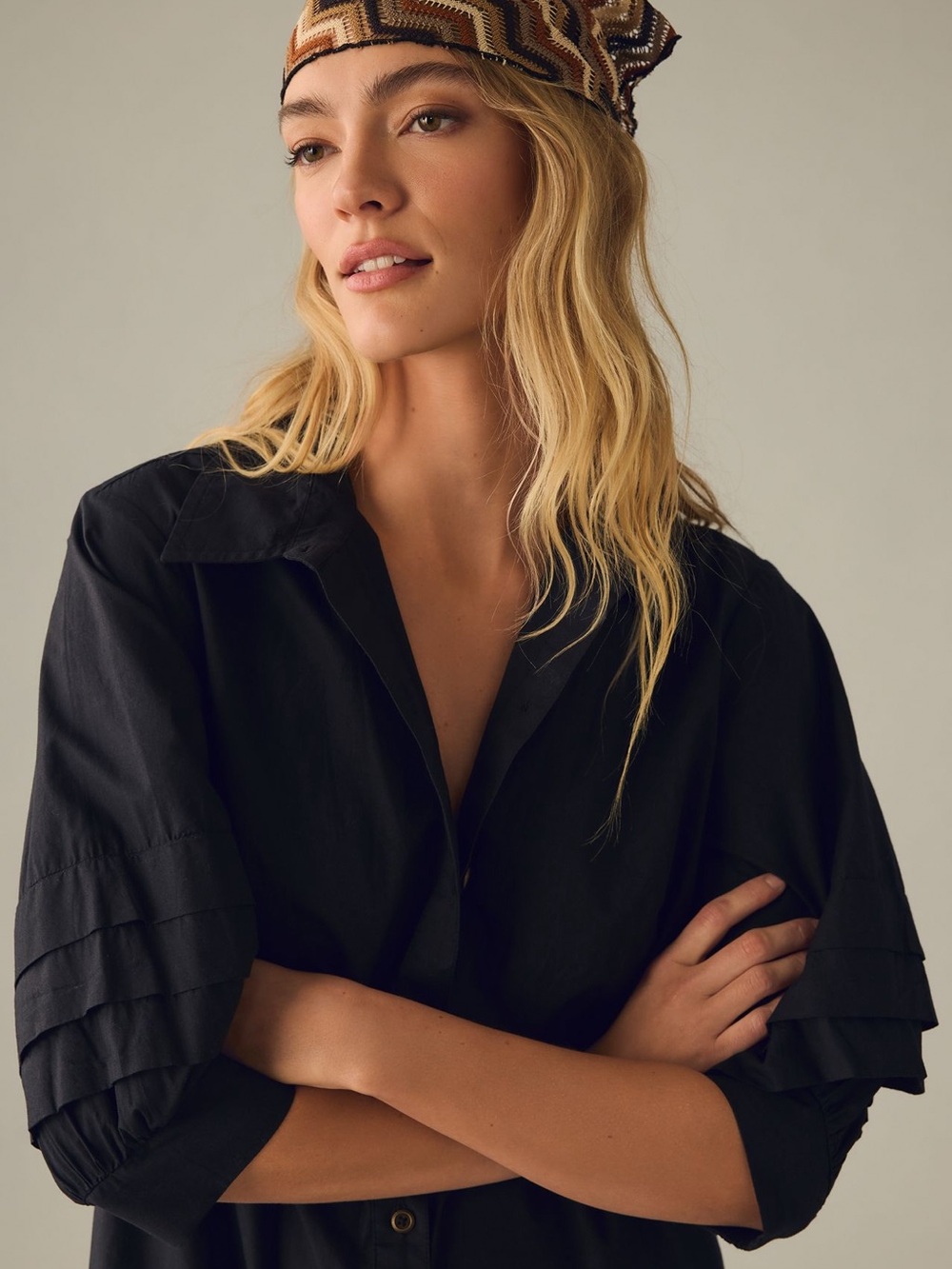 NWT Maeve Puff-sleeved Shirtdress